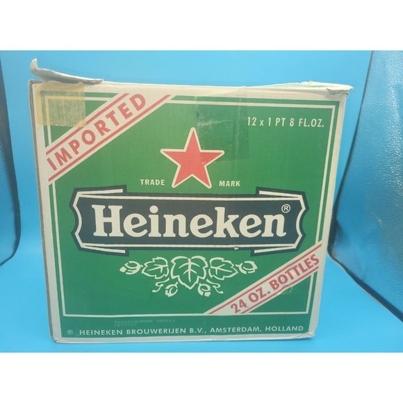 Heineken  Beer  Cardboard Case Box Advertising 12 x 1 pt 8 FL Oz Empty - Picture 3 of 7